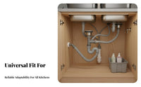 Kitchen Sink Drain Pipe Set Easy Installation Universal Sink Drain Assembly Leak Unobstructed Space Saving for Laundry Room