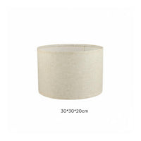 Cylindrical Linen Lampshade Creates Warm Atmosphere Textile Drum Lampshade