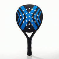 Rigid Padel Racket with Wrist Strap Teardrop-Shaped Perforated Padel Racket Versatile Paddle Stable for Families, Beginners, Outdoor Play