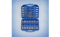 Socket and Bit Set Organized Tool Set with Carrying Case Clamshell Tool Kit with Carrying Case for Garage, Workshop