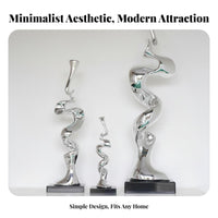 Modern Art Figurine Minimalist Design Table Centerpiece Statue Polyresin Modern Spiral Statue for Living Room, Entrance, Bookshelf