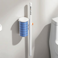 Attractive Toilet Brush with Holder Wall-Mounted for Small Apartments, Families