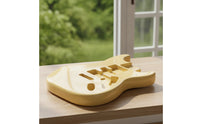 Electric Guitar Two-Horned Body-Contoured Replacement Guitar Body Pre-Drilled for Guitarists