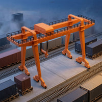 Gantry Crane Model Kit Scale Gantry Crane Assembly Kit Detailed Hobby for Modelers, Railway Scenes, Dioramas