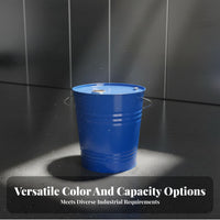 Heavy Duty Accessible Head Steel Barrel Tight Seal Accessible Head Steel Drum Leakproof Storage Barrel Multi-Purpose for Manufacturers, Warehouse Personnel, Logistics Personnel, Factories, Warehouses, Workshops, Construction Sites