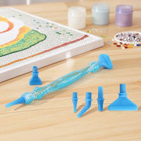 Threaded Diamond Painting Pen with Interchangeable Heads Ergonomic Diamond Painting Pen Comfortable Craft Tools Easy-Grip for Hobbyists