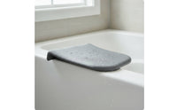 Bathtub Pillow with PU Finish Gray Bath Support Cushion Textured for Adults