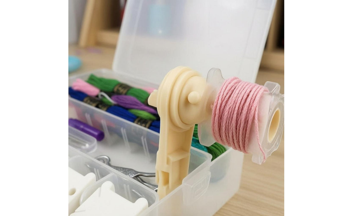 Embroidery Thread Winding Board Rectangular Floss Winding Board Slotted Cross Stitch Thread Organizer