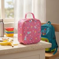 Cartoon Insulated Lunch Bag for Women and Kids, Large Capacity Portable Thermal Bento Tote for Work School Picnic