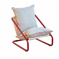 Woven rearrest Armchair Sturdy Frame Indoor Seating Ergonomic Design for Balcony