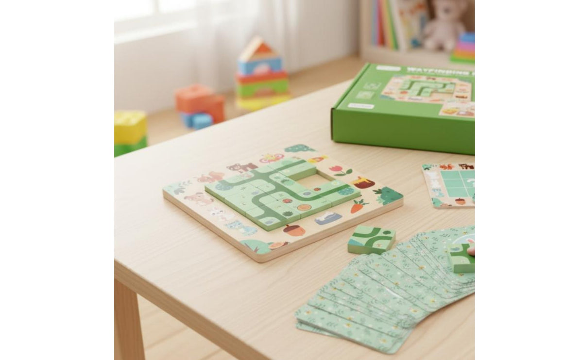 Early Learning Path Building Reasoning Game Logical Thinking Road Builder Brain Teaser Problem Solving Skills Educational Toy Parent-Child Interaction for Preschoolers