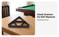 Internal Support Internal Supports 2-1/4 Inch Billiard Ball Rack Plastic 2-in-1 Billiard Rack Black Pool Table Ball Holder Molded