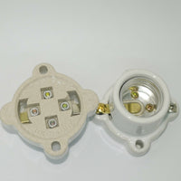 Ceiling Lighting E27 Lamp Holder for Vintage Lamp Projects, Ceramic Bulb Holder with Copper Wiring Terminals, E27 Lamp Base with Screws and Nuts
