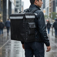 Thermal Insulated Food Delivery Backpack Reflective Food Delivery Backpack Padded Waterproof for Couriers, Cyclists, Takeaway Runs, Commuting