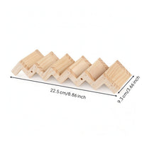 Natural Wood Z-Shaped Bird Ladder Stepped Bird Climbing Ladder Easy to Install Pet Accessory Chewable for Parrots, Aviary