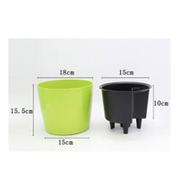 Wick System Self-Watering Pot Plastic Water Level Indicator Pot Round Self Watering Planter Tapered