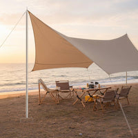 Stainless Steel Tent Pole Heavy Duty Tarp Pole Rust-Resistant Canopy Support Rods for Outdoor, Beach, Backyard