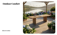 4 Pieces 4-Piece Wood Frame Seating Set Nordic design Outdoor Furnishing Waterresistant Garden Lounge Group for Families, Adults, Patio, rearyard, waterfront