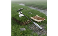 Weeding Rake Hoe Multi-Functional Manual Invasive Growth Remover Stainless Metal Garden Base Puller for Gardeners