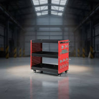 Rolling Tool Cart Three-Tier Mechanic Tool Cart  Adjustable for Mechanics, Technicians, Workshop, Repair Shop, Warehouse