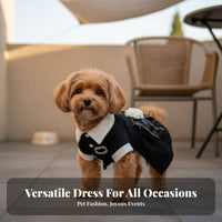 Short Sleeve Pet Clothes Breathable Chic Canine Attire Dress Trendy Design Small Dog Apparel for Cat Owners, Summer Outings, Outdoor Walks