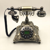 Vintage Antique Style Phone Decorative Retro Telephone Ornate Corded Desk Phone Old Fashioned for Collectors, Hotel Reception