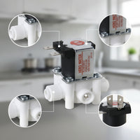 Waste Water Solenoid Valve 24V Wastewater Solenoid Valve Adjustable Quick Connect for DIYers, Under-Sink Plumbing