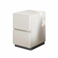 No Assembly Required Narrow 2-Drawer Bedside Cabinet Modern Minimalist design Nightstand Space-Saving Bedroom Furniture Sintered Stone Top for Apartment Dwellers, Homeowners, Students, Small Spaces, Next to Bed, Living Room, Hallway