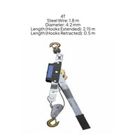 Powerful Ratcheting System Steel Rope Tensioner Safety Latch Hooks Manual Ratchet Wire Puller for Farm, Garage, Workshop