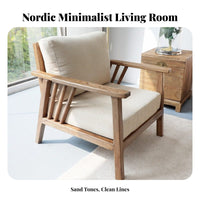 Nordic design 3-Piece Wooden Frame Couch Group Removable and cleanable slipcovers Sofa Set Minimalist Design Living Room Seating space-saving for Apartment Dwellers, Families, Homeowners, Home, Reception Area