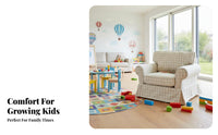 Rustic aesthetic & layout Floral Pattern literary Chair Comfortable Seating luxuriously soft Mini-Sofa Soft and Comfy children's Furniture Rounded Armrests for Preschoolers, young children, Parents, Playroom, Nursery, Preschool, Living Room