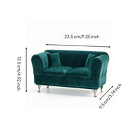 Velvet Jewelry Box Upholstered Jewelry Organizer Luxury Box with Silver Legs Organized for Vanity, Desktop