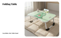 Space Saving Laptop Bed Table Multi-Purpose Foldable Lap Desk Multifunctional for Students, Distant Workers, Dormitory, Bedroom, Travel