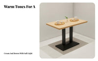 Minimalist Design Quick-Service Table and Chair Combination Economical Restaurant Dining Set Easy to Clean Commercial Dining Set Sturdy Construction for Business Owners, Homeowners, Milk Tea Shop, Cafe, Banquet Hall, Kitchen