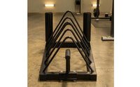 Fitness Disc Holder Angled Dividers Barbell Rack Side Handle