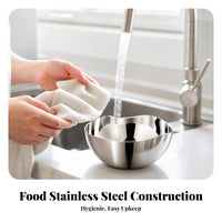 Silver Finish Stainless Steel Sauce Bowl Smooth Surface Wavy Rim Bowl Reflective Stainless Steel Sauce Dish Shallow for Dips, Seasonings, Snacks