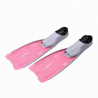 Soft Foot Pocket Snorkeling Fins Streamlined Long Blade Fins Molded Surface