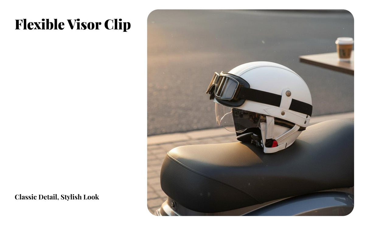 Retro Half Helmet Breathable Cruiser Helmet Quick Release Buckle Secure Headwear for Women, Men, Summer Riding, Cruising, Commuting
