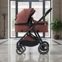 Reversible Seat Foldable Newborn Pram Shock Absorption Convertible Baby Stroller Lightweight 7.8kg Reclining Baby Carriage for Toddlers