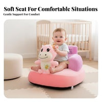 Anti-Tip Design Velvety Creature Sofa Chair Soft and Comfortable Velvety Creature Sitting Coach Non-Slip Bottom Baby Floor Seat Easy to Clean for Infants, Toddlers, Parents, Nursery, Playroom, Living Room, Indoors