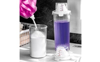 Leakproof Laundry Soap Container with Measuring Cup Clear Body Refillable Bottle with Measuring Cup Moisture-Proof Laundry Powder Container Easy to Refill