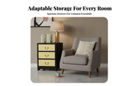 Antique Finish Chinese design End Table Vintage Look Bedside Storage Unit Multi-Functional Nightstand Multifunctional for Apartment Dwellers, Homeowners, Adults, Small Spaces, Living Room, Hallway