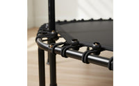 Heavy Duty Octagonal Rebounder with Stability Bar Adjustable Handlebar Fitness Trampoline with Handle Anti-Slip Feet Personal Bouncer with Handrail Shock Absorbing for Seniors
