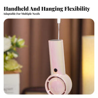 Portable Handheld Mini Fan Compact Size USB Rechargeable Fan Adjustable Speed Settings Lanyard Friendly for Students, Dormitory, Travel, Office, Outdoor