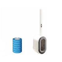 Automatic Holder Disposable Toilet Brush Hands-Hands-off Disposal Toilet Wand System for Bathroom