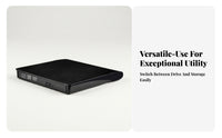 USB Drive Activity Light Slot-Load Drive Brushed Metal CD DVD Reader Writer