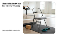 Foldable Iyengar Mind-Body Practice Chair Multi-Functional Mind-Body Practice Chair Portable Stretching Aid Space-Saving for Beginners, Yogis, Seniors, Home Gym, Physical Rehabilitation