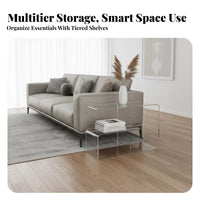 Minimalist Design C-Shaped Side Table Space-Saving C-Shaped Table Modern design Nightstand Multi-Functional for Apartment Dwellers, Homeowners, Remote Workers, Living Room, Bedroom, Small Spaces, Home Office