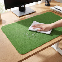 Crystal Velvet Absorbent Non-Slip Office Chair Mat Floor Protector