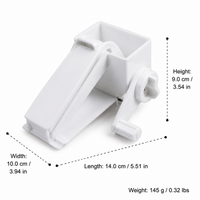 Rotary Cheese Grater, Manual Kitchen Grater for Ginger, White Synthetic Material with Fine Grating Surface